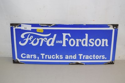 Lot 47 - Enamel sign Ford & Fordson Cars, Trucks &...