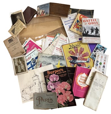Lot 894 - EPHEMERA. 1 box of Ephemera, including scrap...