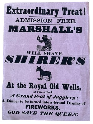 Lot 1184 - OBSCURE HANDBILL - BROADSIDE. Flyer - Handbill....