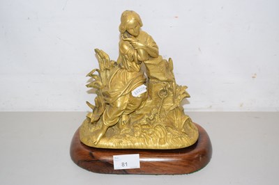 Lot 66 - A 19th Century continental gilt metal figure...