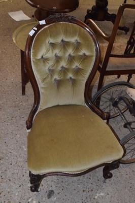 Lot 282 - Victorian button back nursing chair
