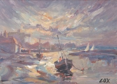 Lot 578 - Jack Cox (1917-2007), Fishing boat at Wells...