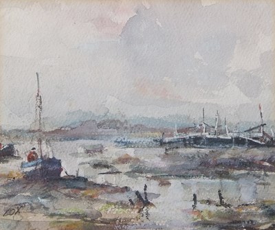 Lot 600 - Jack Cox (1917-2007), North Norfolk Estuary,...