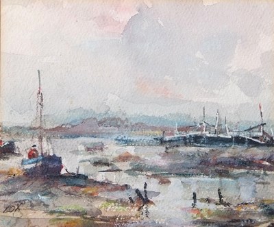 Lot 600 - Jack Cox (1917-2007), North Norfolk Estuary,...