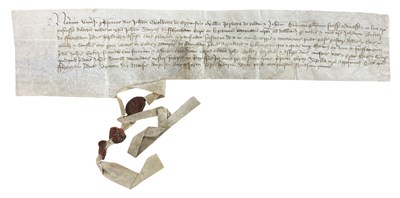 Lot 1091 - NORFOLK 1457 DEED: An original manuscript...