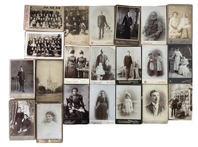 Lot 1177 - CABINET CARDS: Family photographs and...