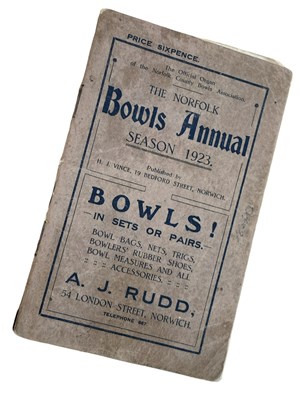 Lot 1078 - THE NORFOLK BOWLS ANNUAL SEASON 1923. Norwich,...