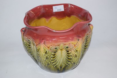 Lot 280 - A pottery jardiniere stamped AULT to base,...