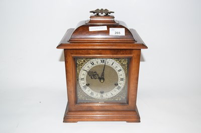 Lot 290 - A 20th Century Smiths bracket clock, the...