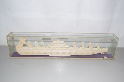 Lot 517 - A cased Balsa wood model of an Oriental...