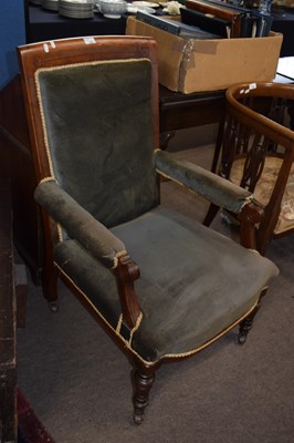 Lot 442 - Late Victorian armchair on turned legs