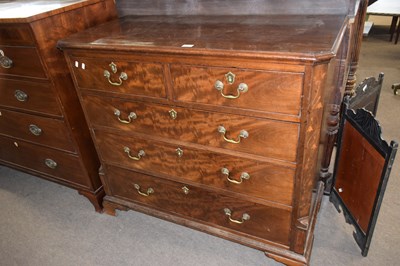 Lot 415 - A Georgian mahogany chest of two short over...