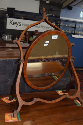 Lot 423 - A 19th Century dressing table mirror set in an...