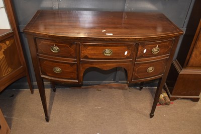 Lot 446 - A Georgian mahogan bow front sideboard with a...