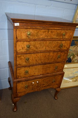 Lot 383 - A Queen Anne Revival walnut veneered small...