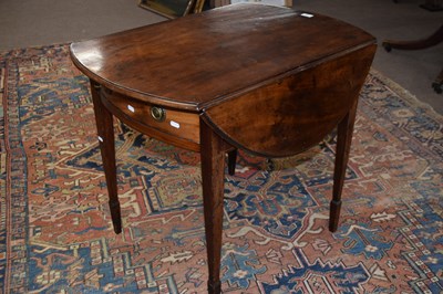 Lot 399 - A Georgian mahogany Pembroke table with oval...