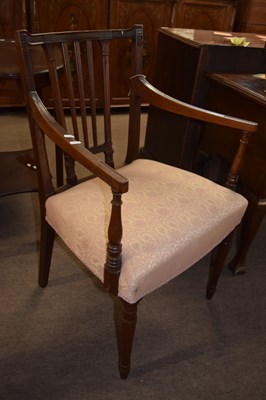 Lot 397 - 19th Century mahogany Carver chair with reeded...