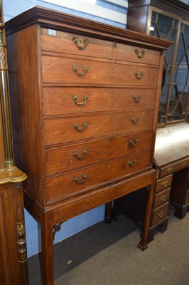 Lot 385 - A Georgian mahogany and inlaid chest on stand...