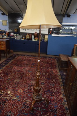 Lot 393 - A Victorian rosewood standard lamp of tapering...