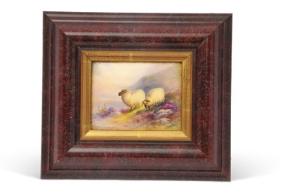 Lot 221 - Royal Worcester Plaque by E. Barker painted...