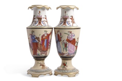 Lot 211 - An impressive pair of Paris porcelain vases...