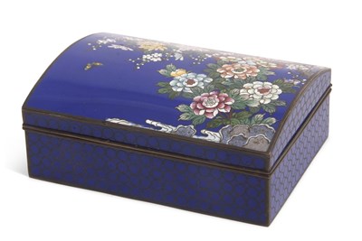 Lot 246 - A Japanese Cloisonne box with floral...