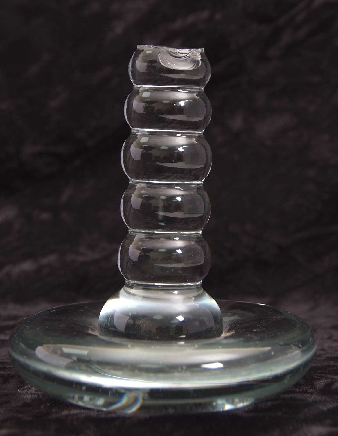 Lot 66 - A rare glass linen smoother, late 18th/early...