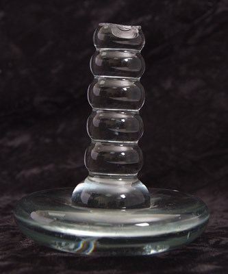 Lot 66 - A rare glass linen smoother, late 18th/early...