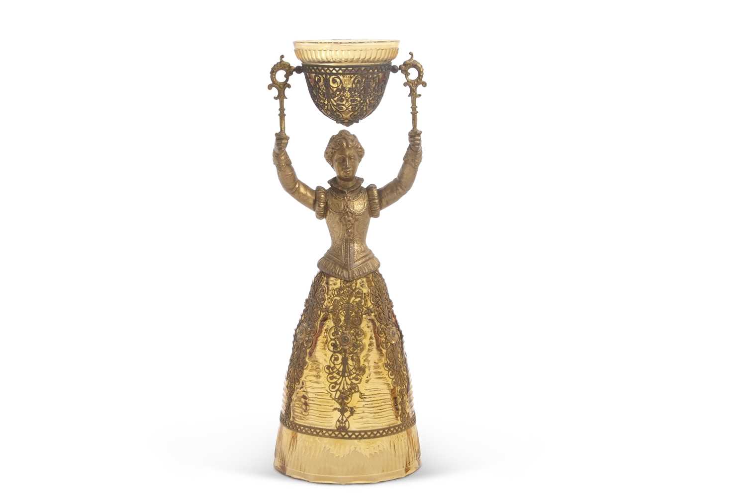 Lot 67 - A 19th Century Bohemian glass bridal or wager...