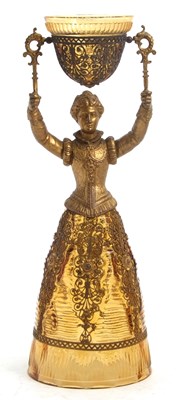 Lot 67 - A 19th Century Bohemian glass bridal or wager...
