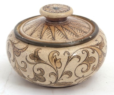 Lot 73 - A small Martinware bowl and cover with an...