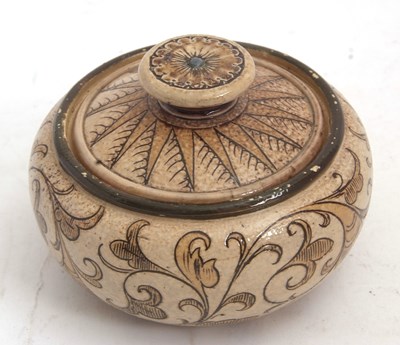 Lot 73 - A small Martinware bowl and cover with an...