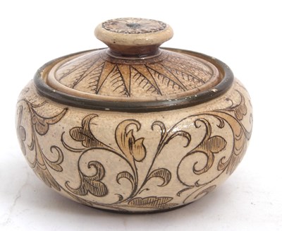Lot 73 - A small Martinware bowl and cover with an...