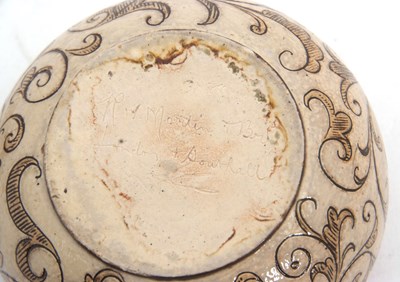 Lot 73 - A small Martinware bowl and cover with an...