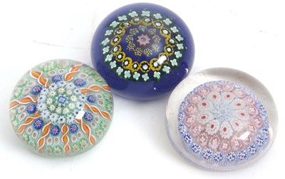 Lot 74 - A group of three paperweights probably...