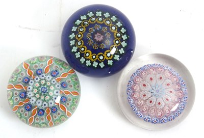 Lot 74 - A group of three paperweights probably...