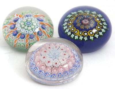 Lot 74 - A group of three paperweights probably...