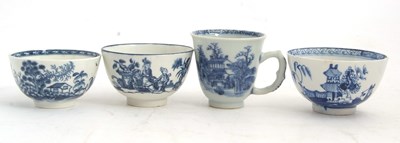 Lot 76 - Group of four 18th Century porcelain tea bowls...