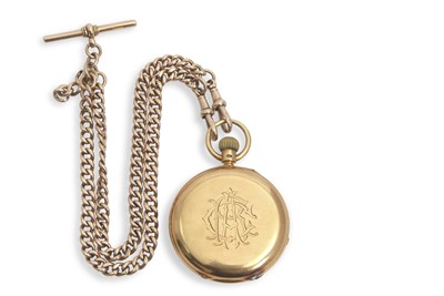 Lot 352 - An 18ct gold Hunter pocket watch with a 9ct...