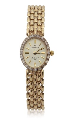 Lot 362 - A 9ct gold ladies Sovereign wristwatch, the...