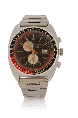 Lot 366 - A Sicura vintage chronograph gents watch,...