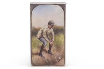 Lot 80 - A late Victorian silver and enamel vesta case,...