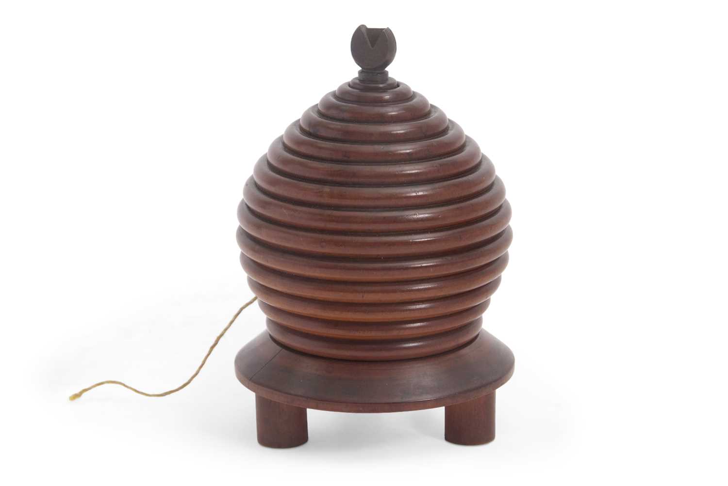 Lot 82 - A 19th Century treen lignum vitae beehive...