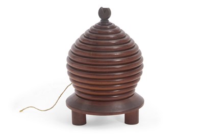 Lot 82 - A 19th Century treen lignum vitae beehive...