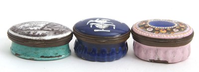 Lot 84 - A group of three 18th Century Bilston enamel...