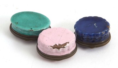 Lot 84 - A group of three 18th Century Bilston enamel...