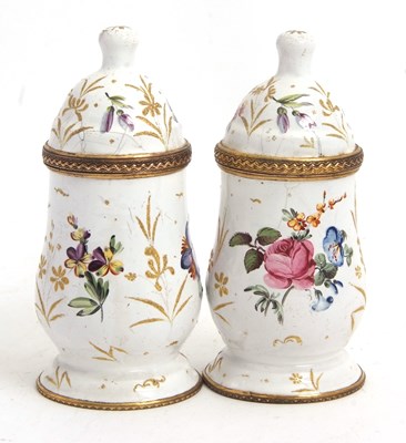 Lot 85 - Mixed Lot: A pair of antique enamel mustard...