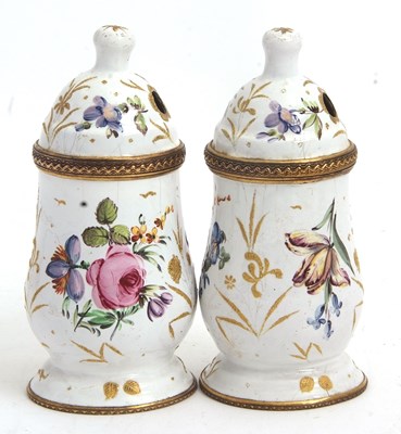 Lot 85 - Mixed Lot: A pair of antique enamel mustard...
