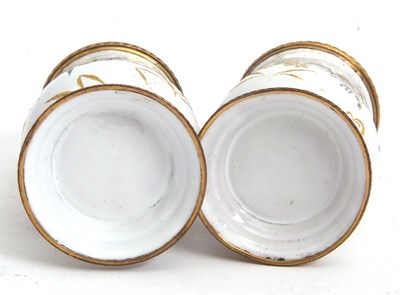 Lot 85 - Mixed Lot: A pair of antique enamel mustard...