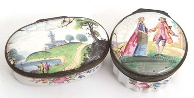 Lot 85 - Mixed Lot: A pair of antique enamel mustard...